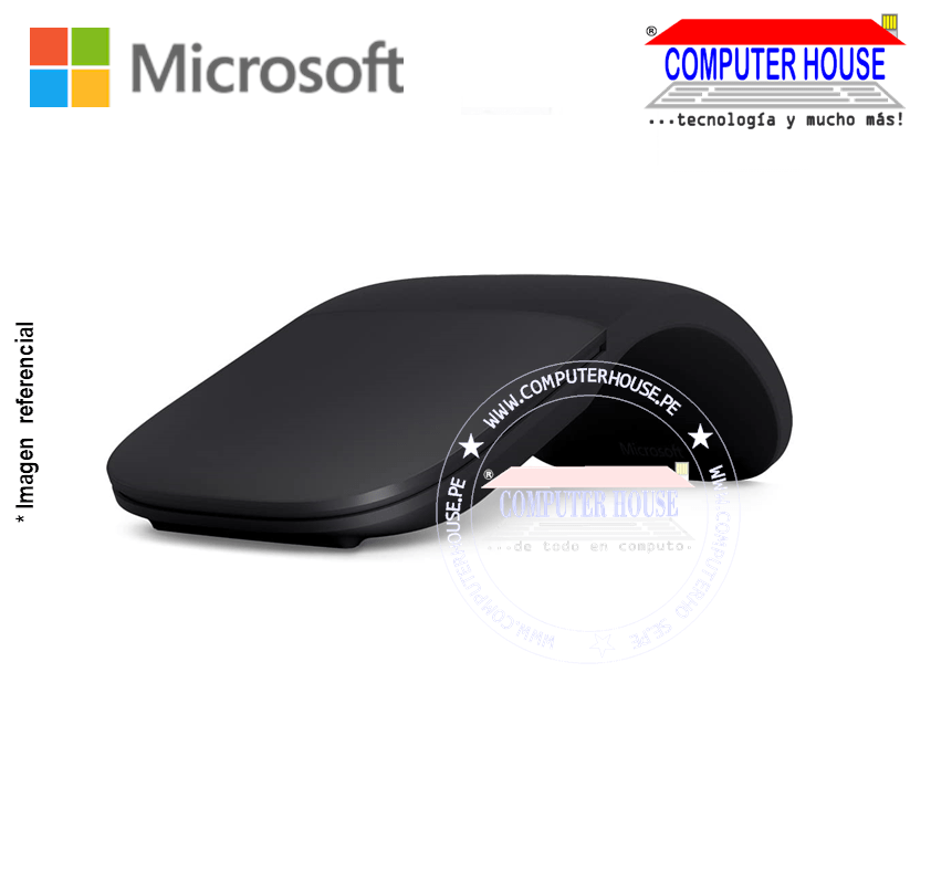 MICROSOFT Mouse inalámbrico ARC negro (ELG-00001) conexión bluetooth.