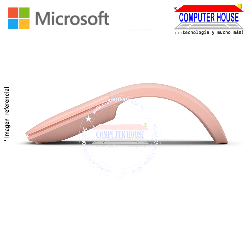 MICROSOFT Mouse inalámbrico ARC soft rosado (ELG-00037) conexión Bluetooth.