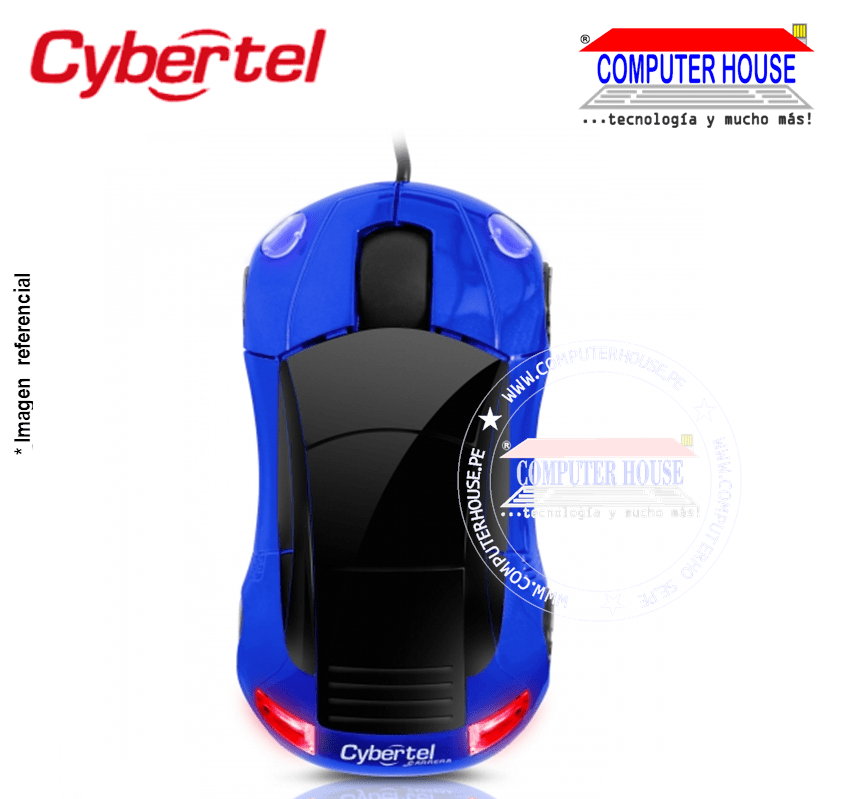 CYBERTEL Mouse alámbrico M212 Carrera conexión USB.