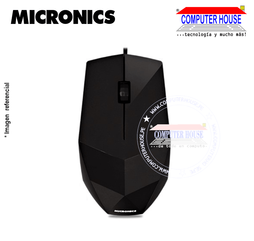MICRONICS Mouse alámbrico Diamond M101 conexión USB.
