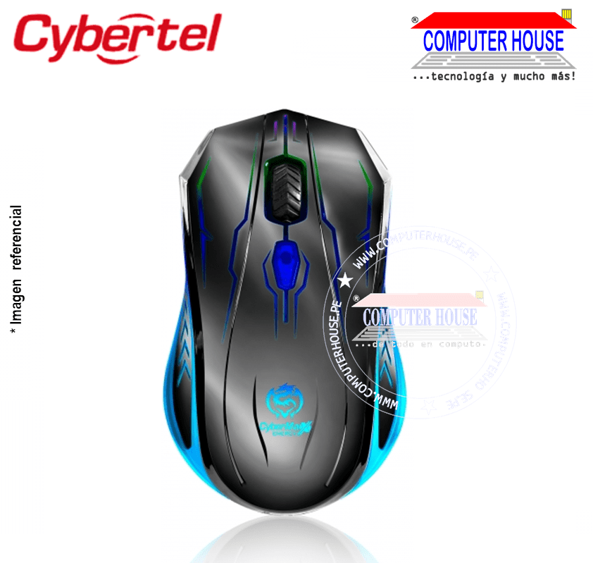 CYBERTEL Mouse alámbrico gamer M501 Energy conexión USB.