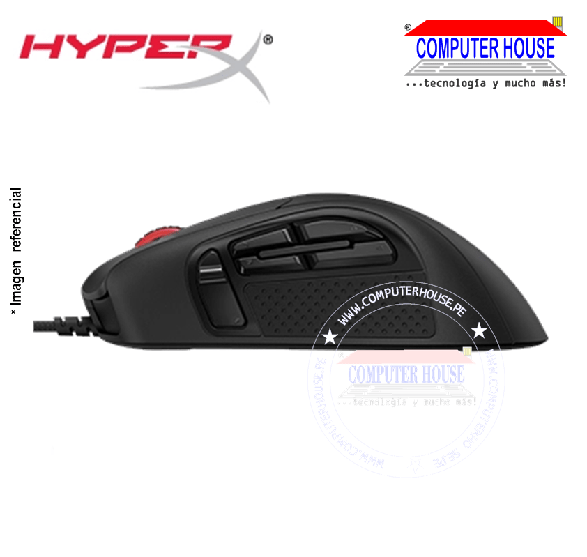HYPERX Mouse alámbrico Gamer Pulsefire (HX-MC005B) conexión USB.