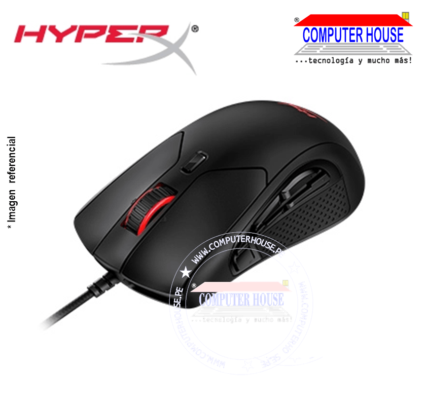 HYPERX Mouse alámbrico Gamer Pulsefire (HX-MC005B) conexión USB.