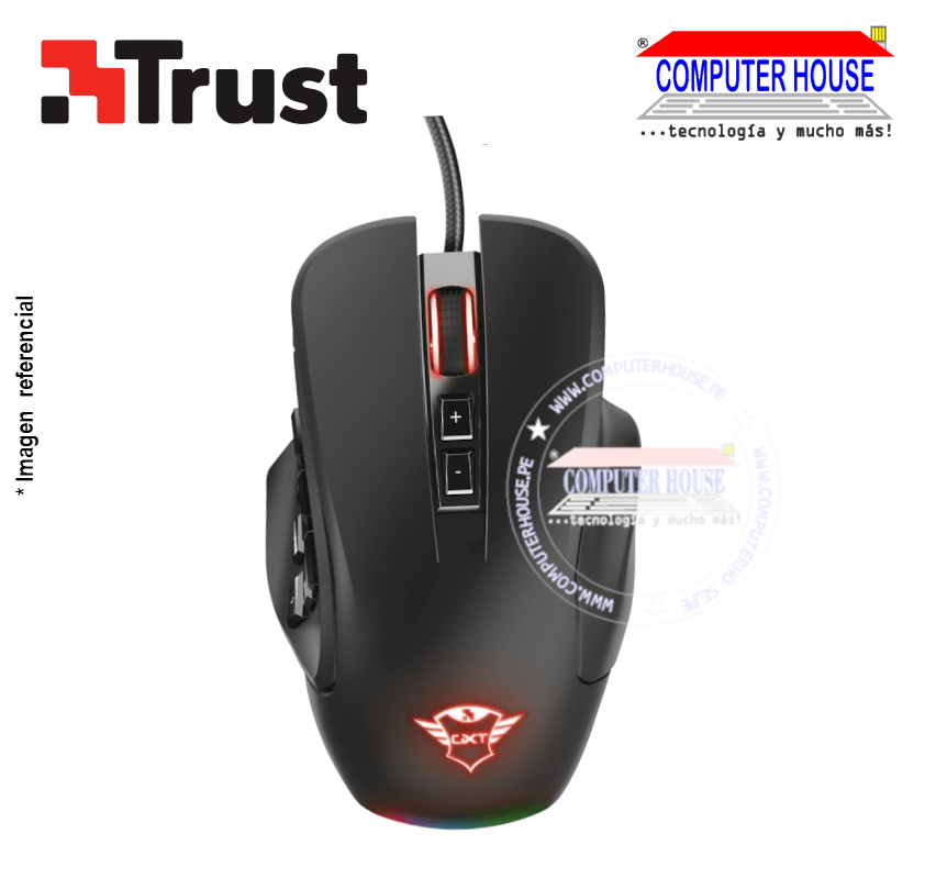 TRUST Wired Mouse Gamer GXT970 Morfix USB connection.