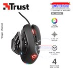 Mouse TRUST Morfix GXT970, ergonómico, 10000DPI, RGB, USB.
