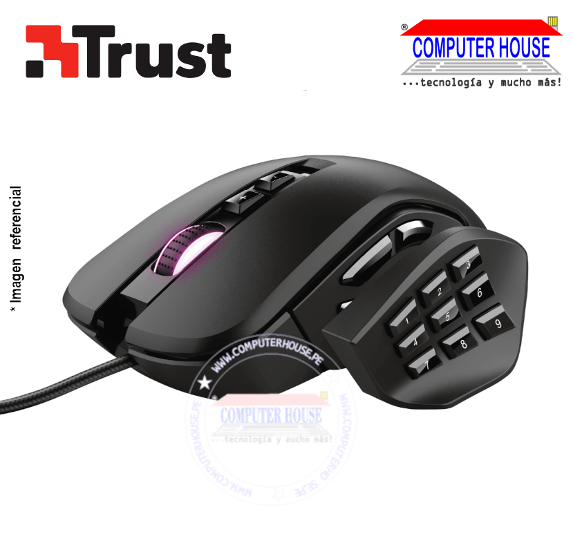TRUST Wired Mouse Gamer GXT970 Morfix USB connection.