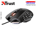 Mouse TRUST Morfix GXT970, ergonómico, 10000DPI, RGB, USB.