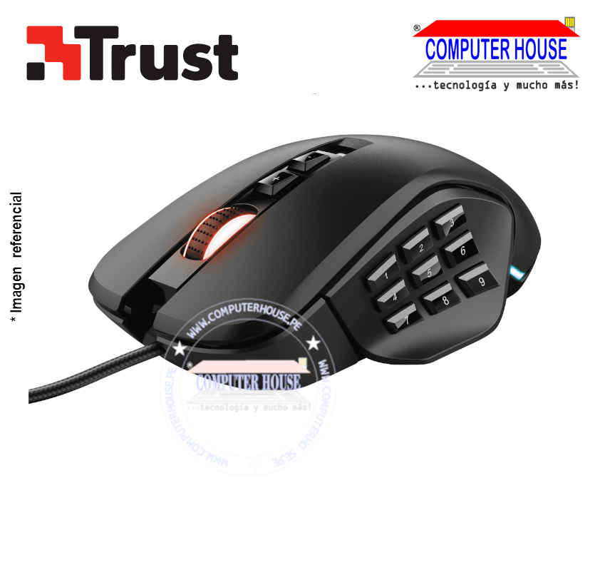 TRUST Wired Mouse Gamer GXT970 Morfix USB connection.