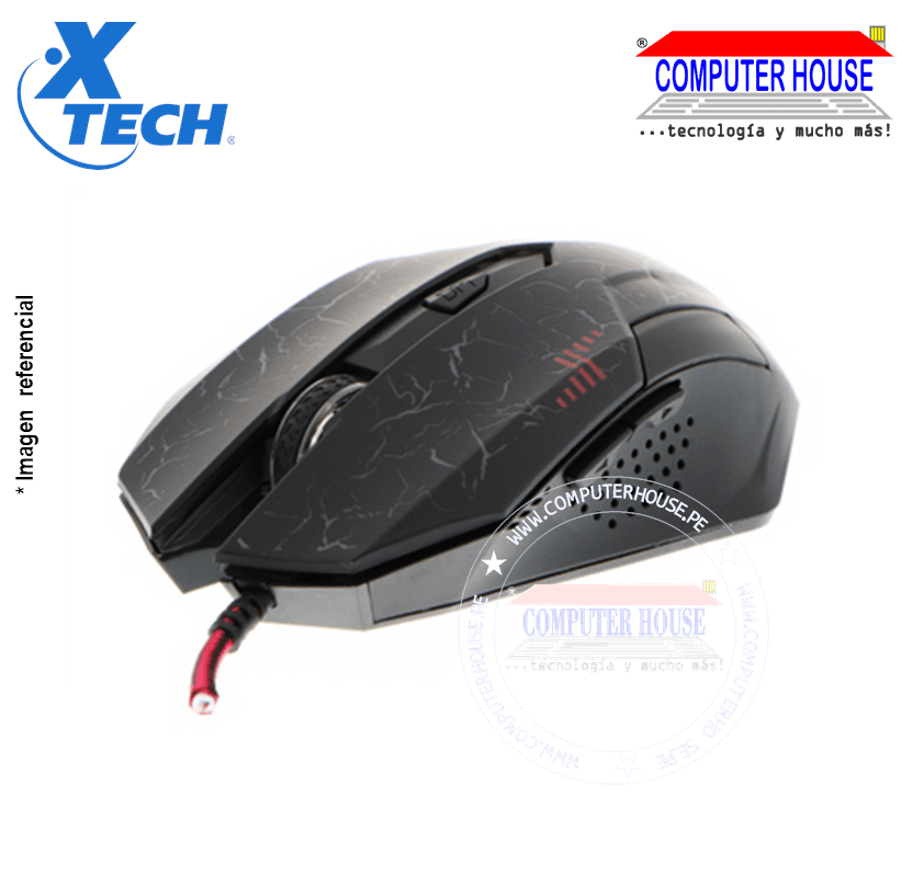 XTECH Mouse alámbrico Gamer XTM-510 Bellixus conexión USB.