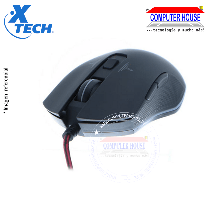 XTECH Mouse alámbrico Gamer XTM-710 Venom conexión USB.