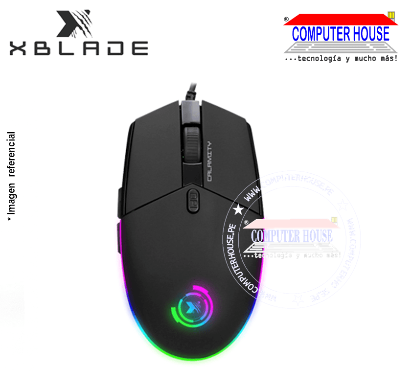 XBLADE Mouse alámbrico Gamer Elite Calamity GXB-MG590 conexión USB.