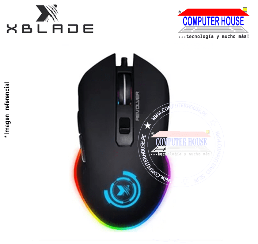 XBLADE Mouse alámbrico Gamer REVOLVER (GXB-MG485) conexión USB.