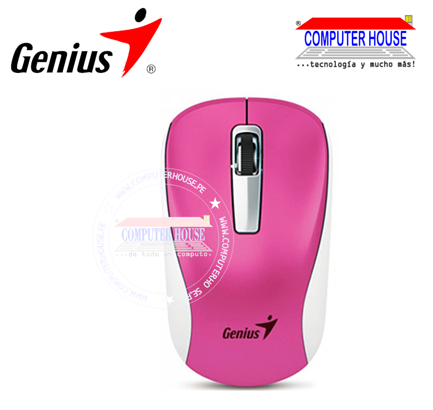 Mouse Inalámbrico GENIUS NX-7010, Blueeye, Magenta, Receptor USB.