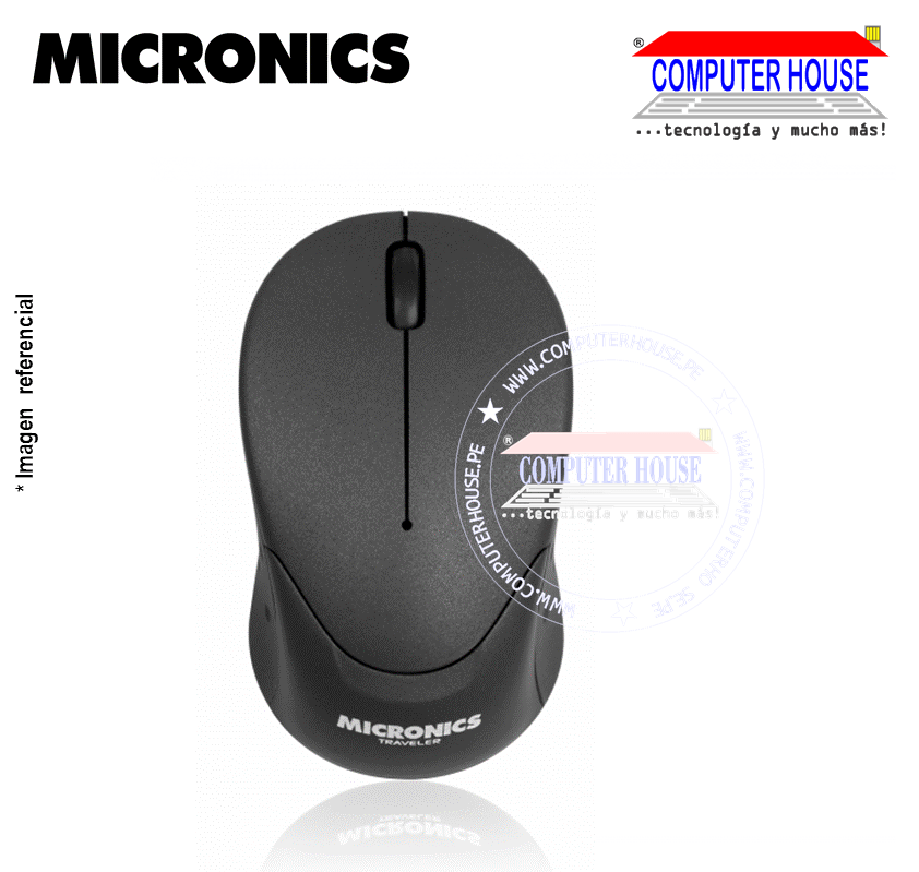 MICRONICS Mouse inalámbrico MIC M711 Traveler conexión USB.
