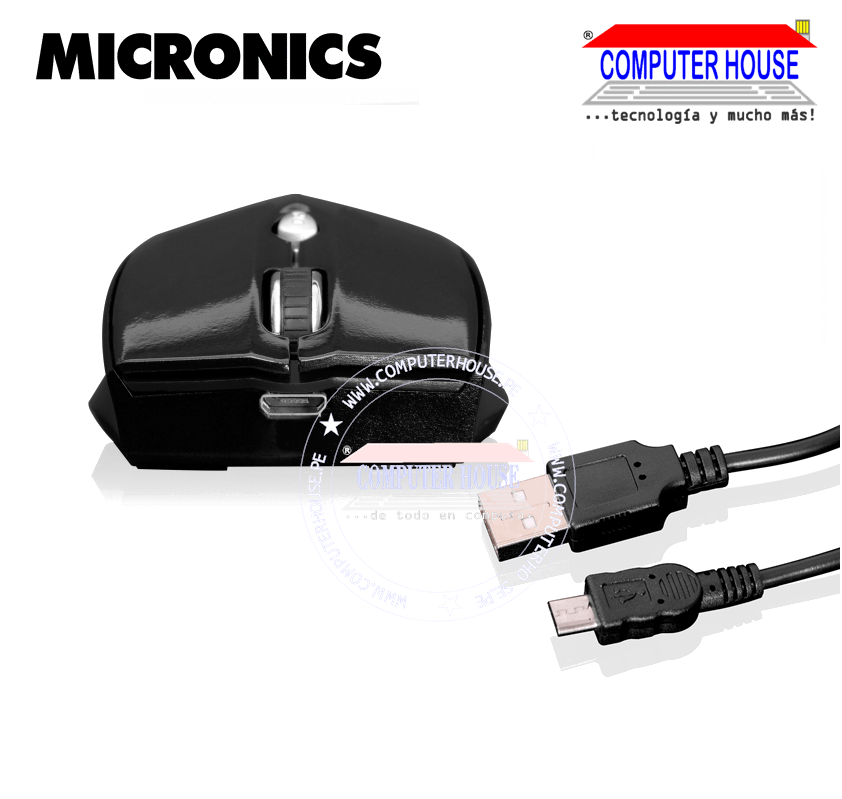 MICRONICS mouse inalámbrico M701RX Infinity Recargable conexión USB.