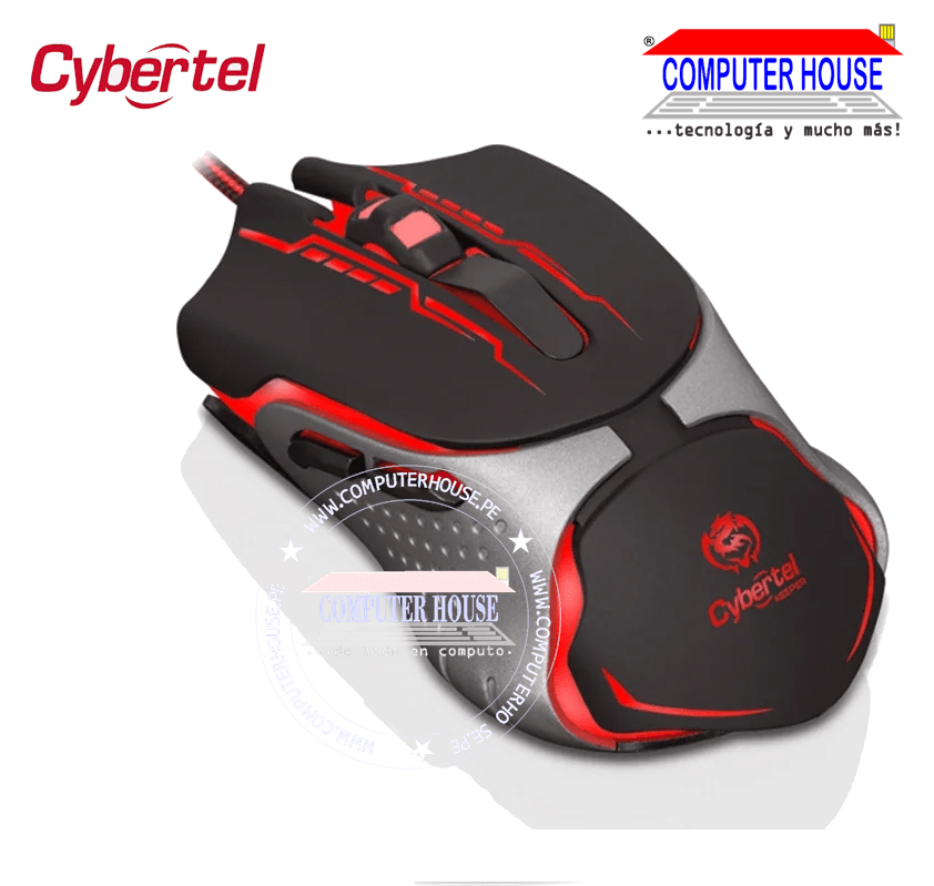 CYBERTEL Mouse alámbrico gamer M508 Keeper conexión USB.