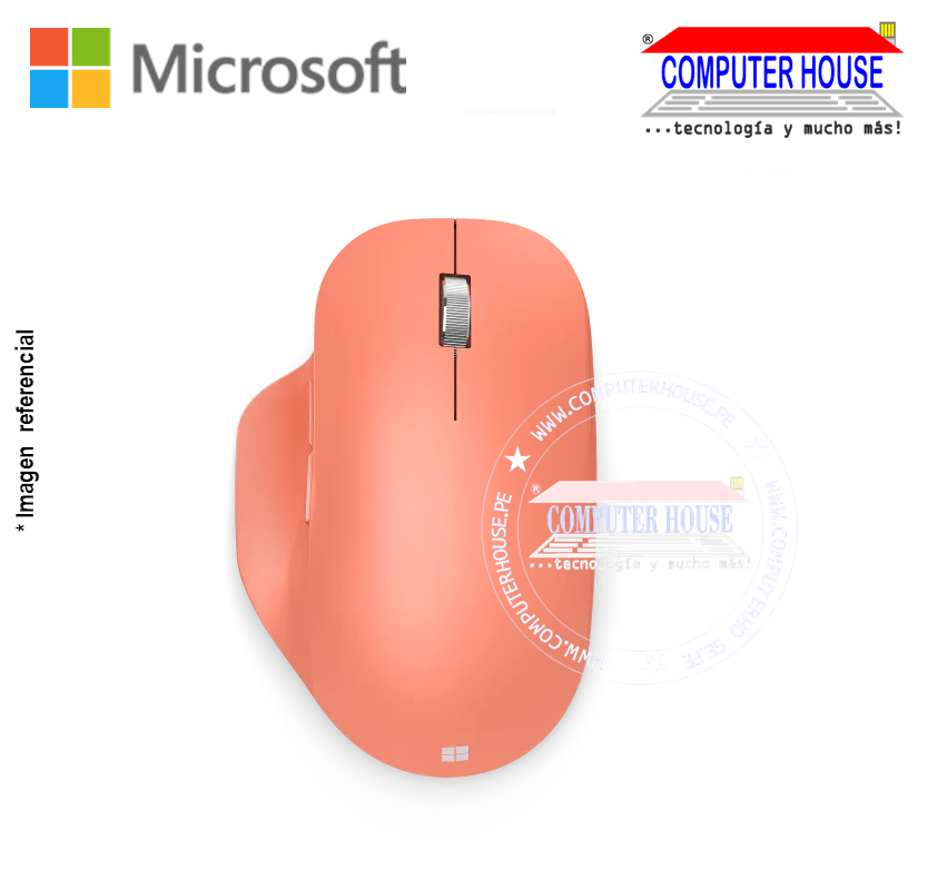 MICROSOFT Souris Ergonomic Peach Wireless Mouse, Bluetooth Connection.