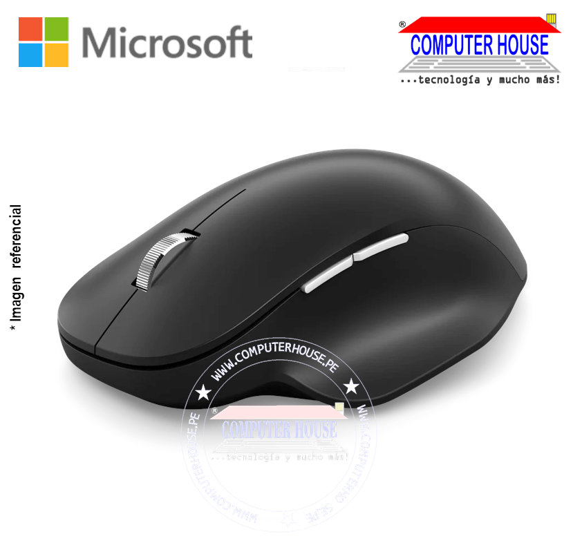 MICROSOFT Mouse inalámbrico Souris Ergonomic Negro (22B-00002) conexión USB Bluetooth.