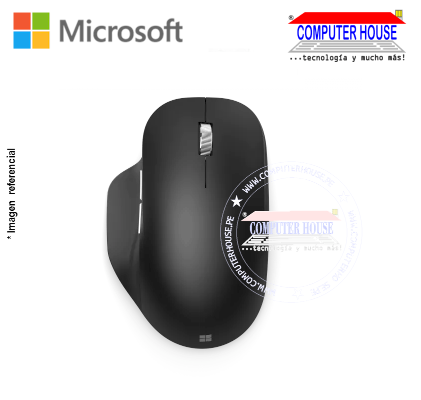 MICROSOFT Souris Ergonomic Wireless Mouse, Black, Bluetooth Connection.