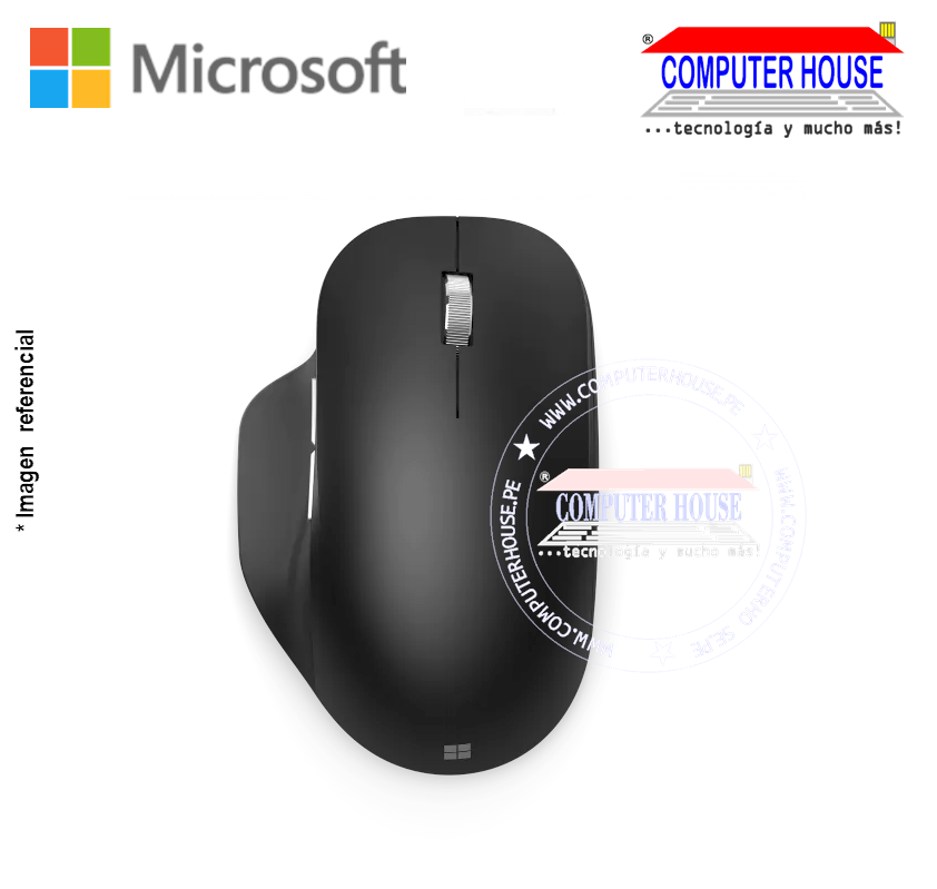 MICROSOFT Mouse inalámbrico Souris Ergonomic Negro (22B-00002) conexión USB Bluetooth.