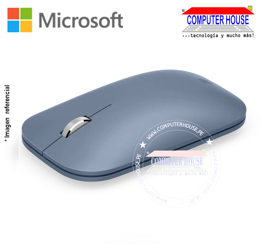 MICROSOFT Mouse inalámbrico Modern Mobile Azul Pastel (KTF-00028) conexión USB Bluetooth.
