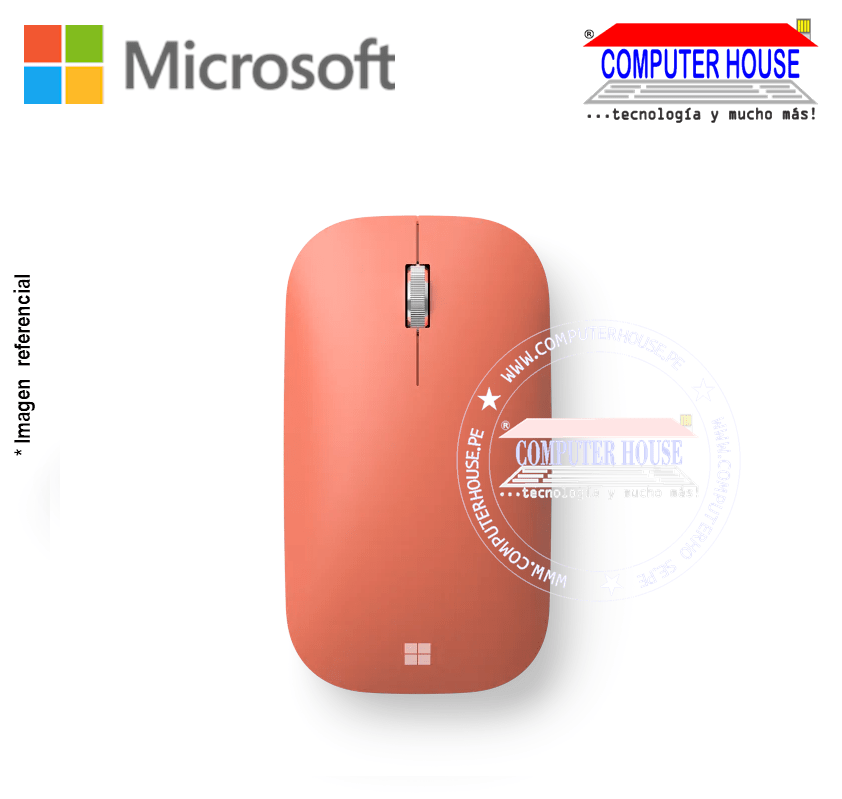 MICROSOFT Mouse inalámbrico Modern Mobile Durazno (KTF-00040) conexión USB Bluetooth.