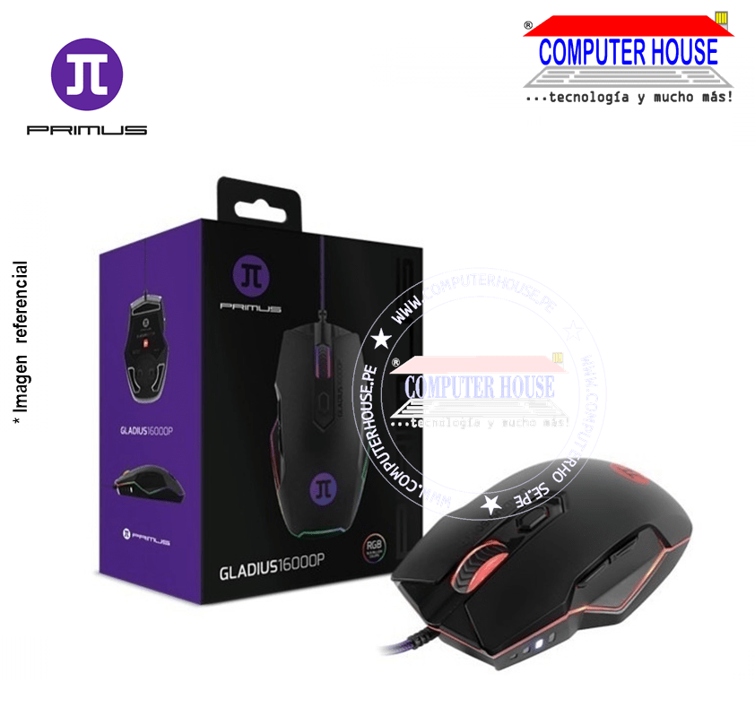 PRIMUS Gladius 16000P PMO-301 Wired Gamer Mouse, USB Connection.
