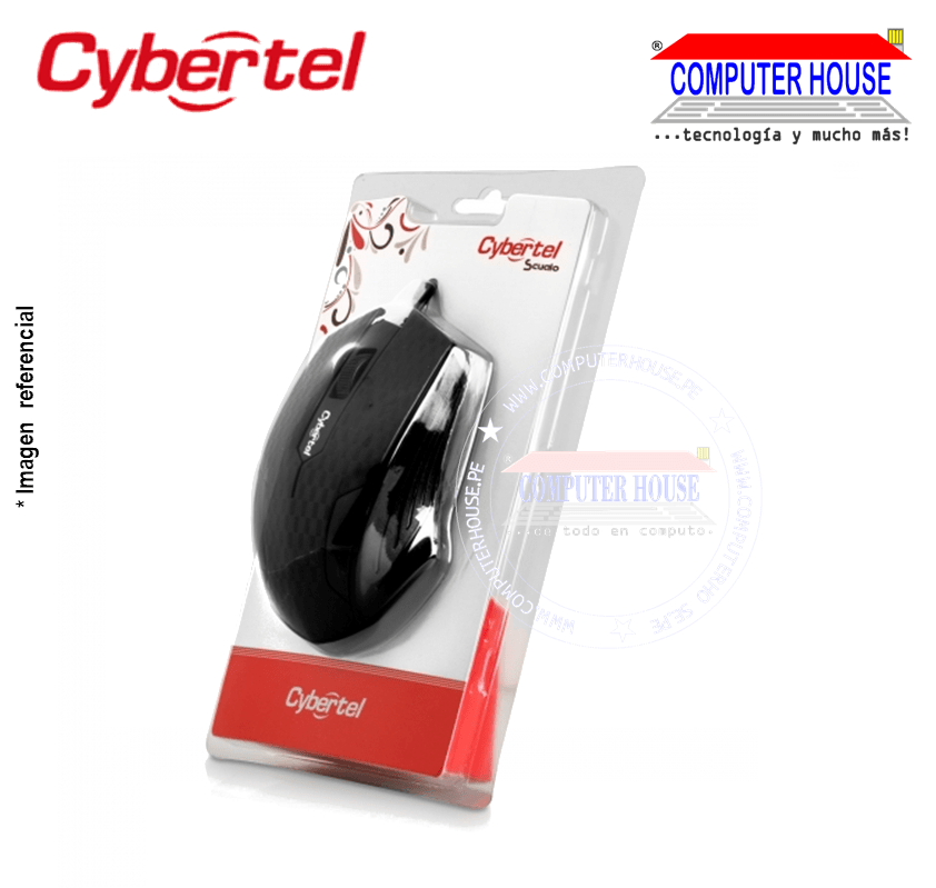CYBERTEL Mouse alámbrico M201 Scualo conexión USB.