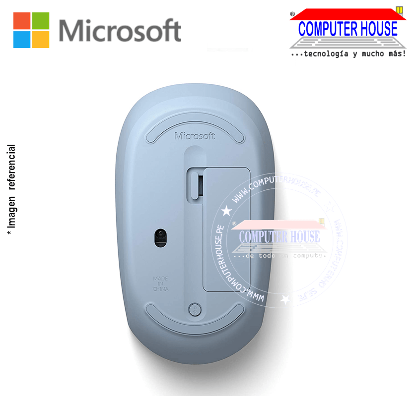 MICROSOFT Mouse inalámbrico Souris Azul (RJN-00013) conexión USB Bluetooth.