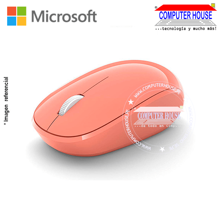 MICROSOFT Mouse Inalámbrico Souris Souris Durazno (RJN-00013) Conexión USB Bluetooth.