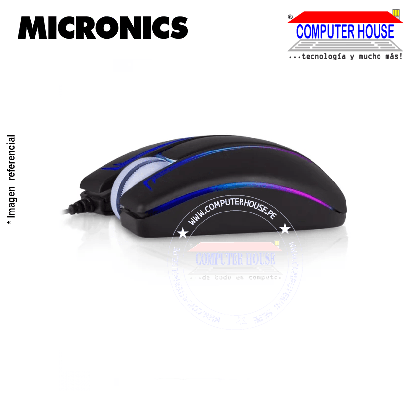MICRONICS Mouse alámbrico Sparko MIC M117 conexión USB.