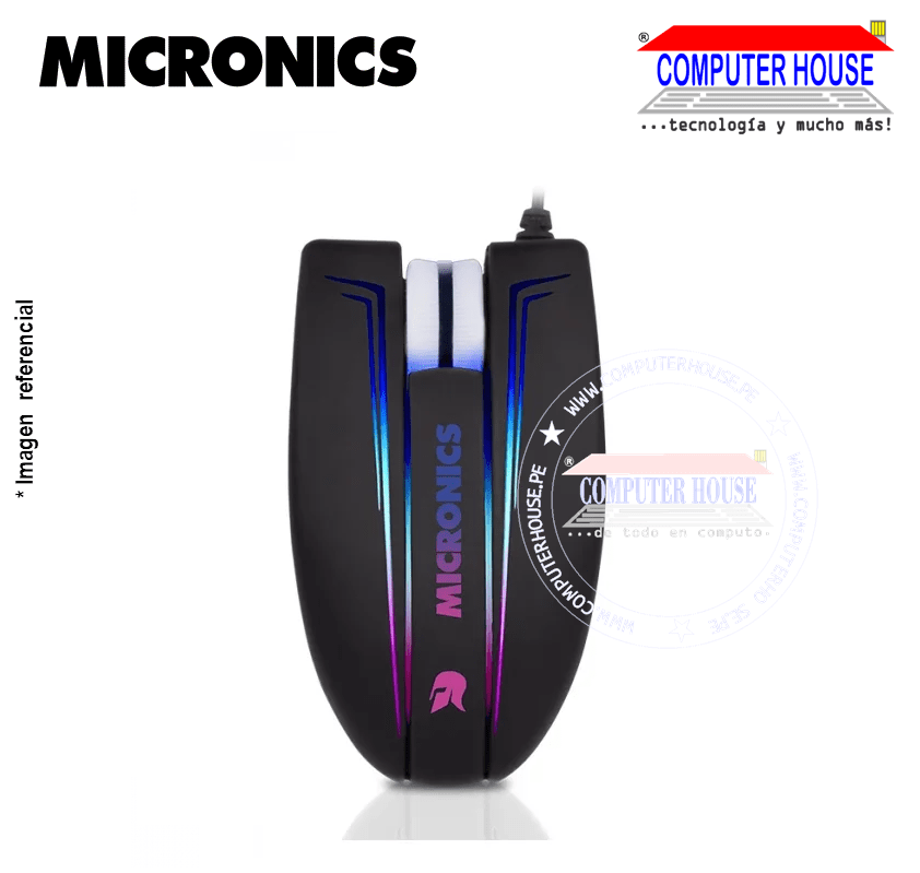 MICRONICS Mouse alámbrico Sparko MIC M117 conexión USB.