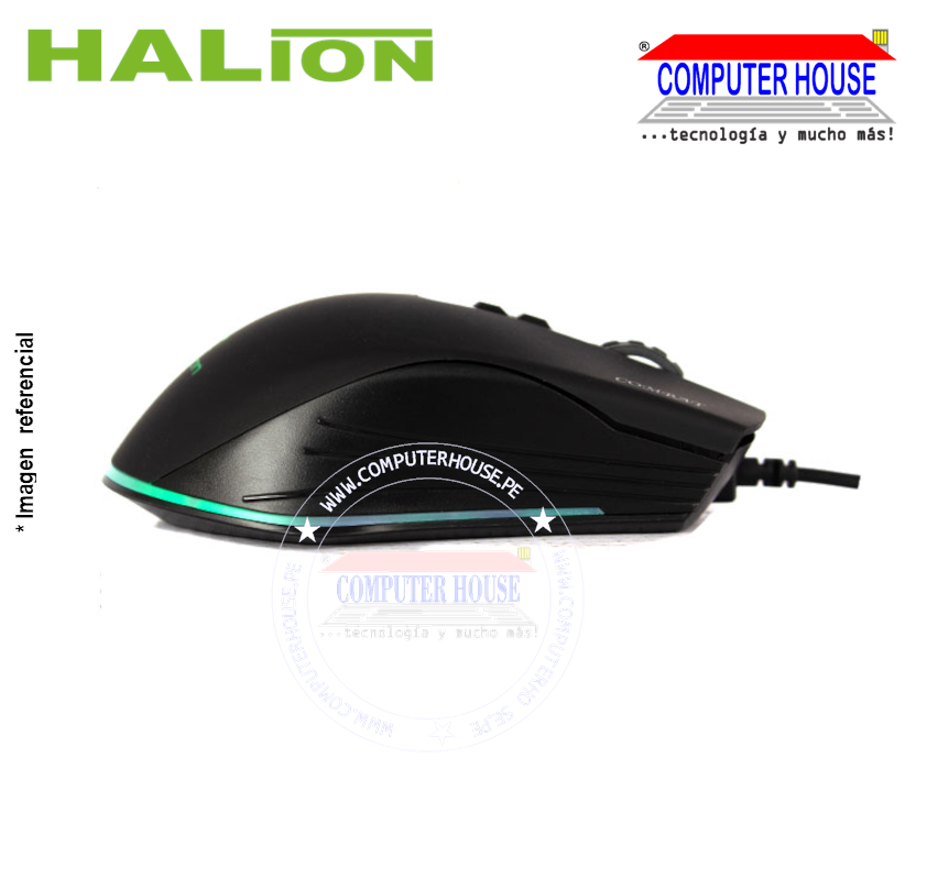HALION Mouse alámbrico Gamer Combat HA-M260 conexión USB.