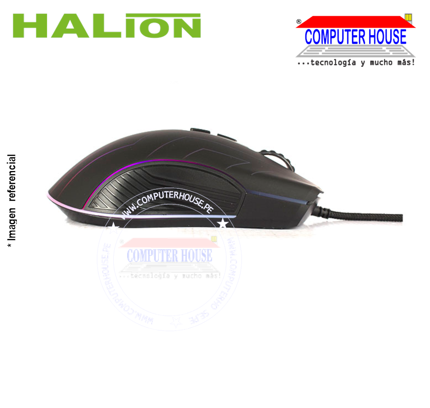 HALION Mouse alámbrico Gamer Paracas HA-M539 conexión USB.