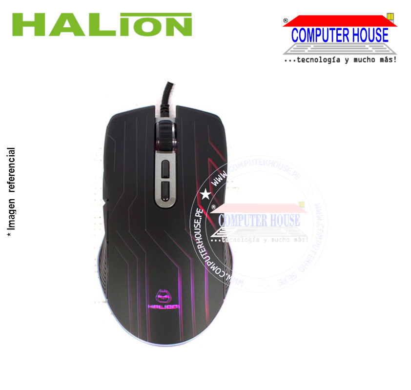 HALION Mouse alámbrico Gamer Paracas HA-M539 conexión USB.