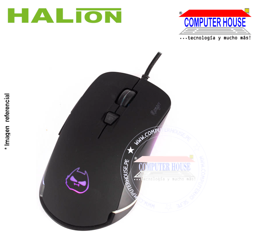 HALION Mouse alámbrico Gamer Ranger HA-M506 RGB conexión USB.