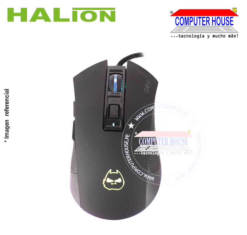 HALION Mouse alámbrico Gamer Tokio HA-M607 conexión USB.