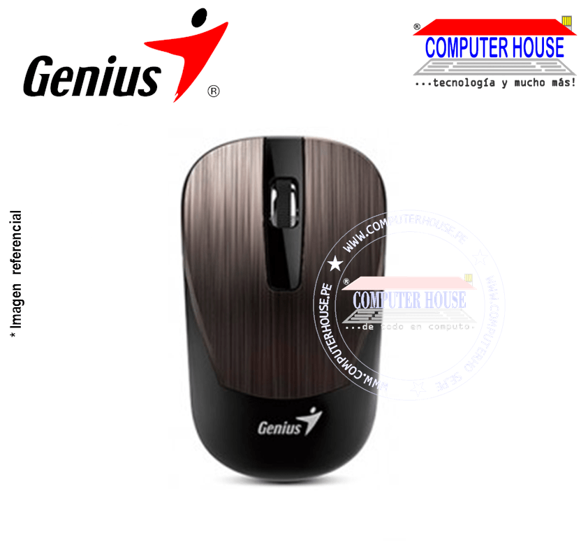 GENIUS NX-7015 Blueeye Chocolate/Black Wireless Mouse, USB Receiver.