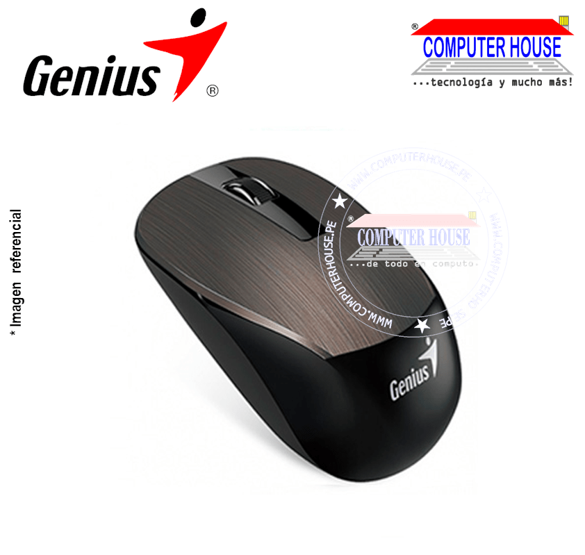 GENIUS NX-7015 Blueeye Chocolate/Black Wireless Mouse, USB Receiver.
