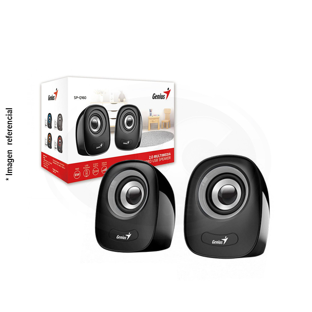 Speakers 2.0 GENIUS Q160, 6W. USB, Iron Gray (31730027400) 