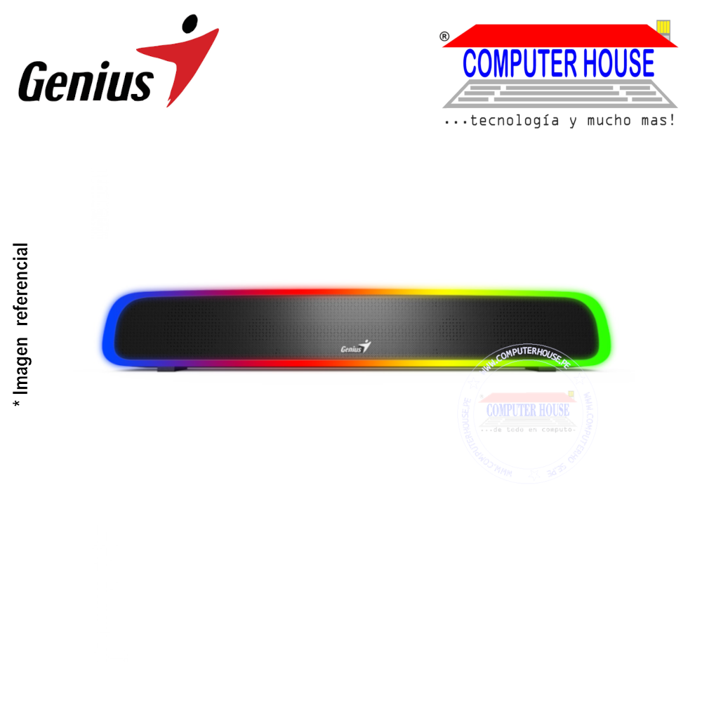 GENIUS Sound Bar 200BT RGB Bluetooth Speaker, 4W. USB, Black (31730045400) 
