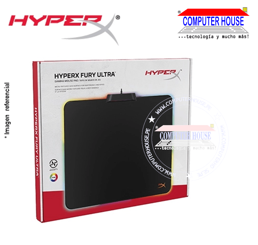 HYPERX Fury Ultra Mouse Pad, RGB Illuminated, Black (HX-MPFU-M). 