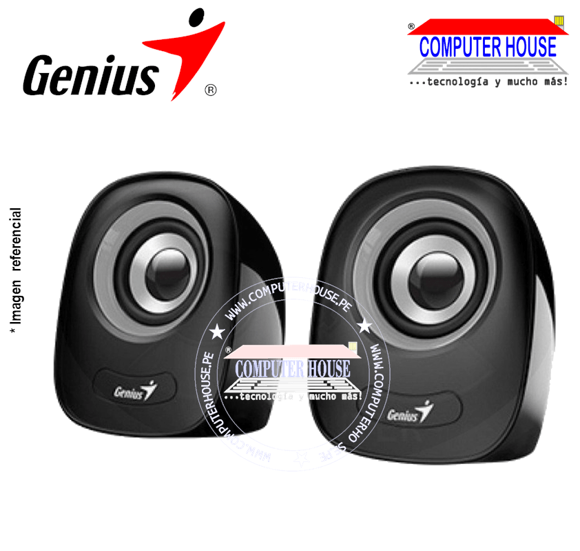 Speakers 2.0 GENIUS Q160, 6W. USB, Iron Gray (31730027400) 