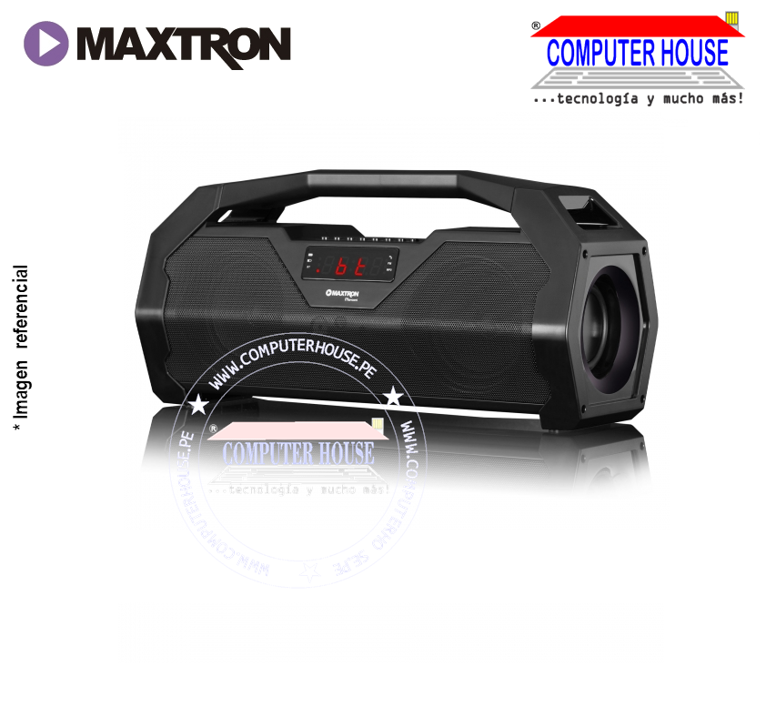 Parlante Portátil MAXTRON MX 200BT Marconi, Bluetooth, FM, USB, TF, Batería 1800 mAh..