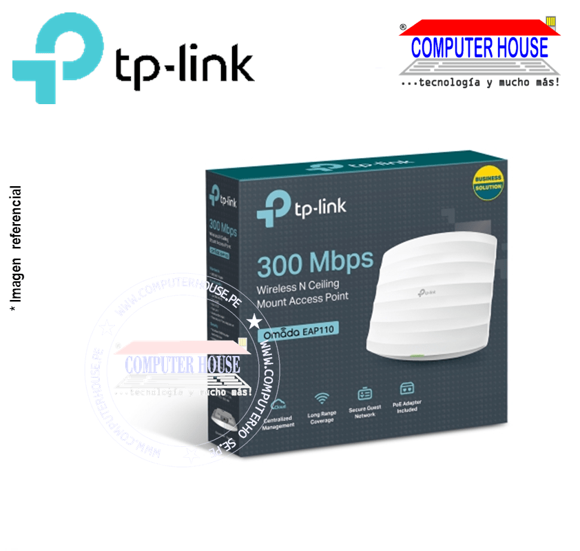 Access Point/Repetidores TP-LINK EAP110 Omada a 300Mbps de Montaje en Techo