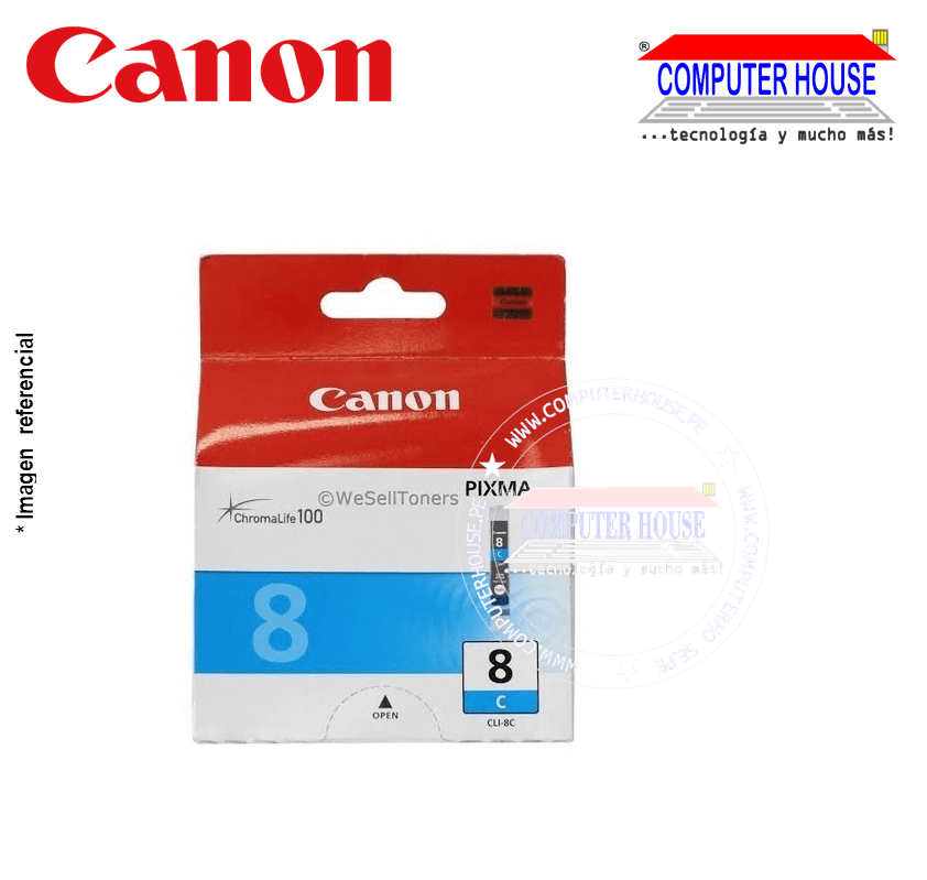 CANON 8 Cyan Ink Cartridge, Chromalife 100. CLEARANCE