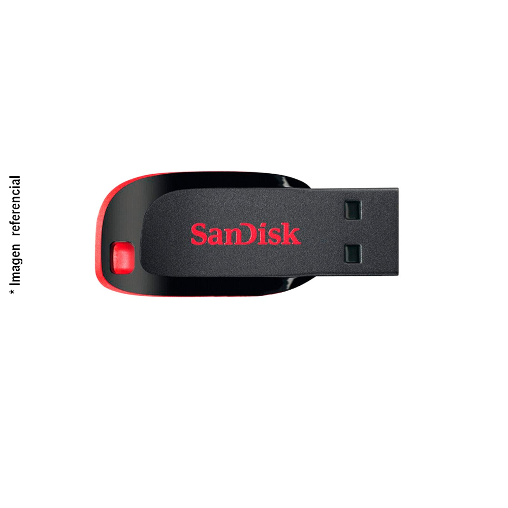 Memoria USB SANDISK 32GB Cruzer Blade Negro/Rojo 2.0 (SDCZ50-032G-B35)