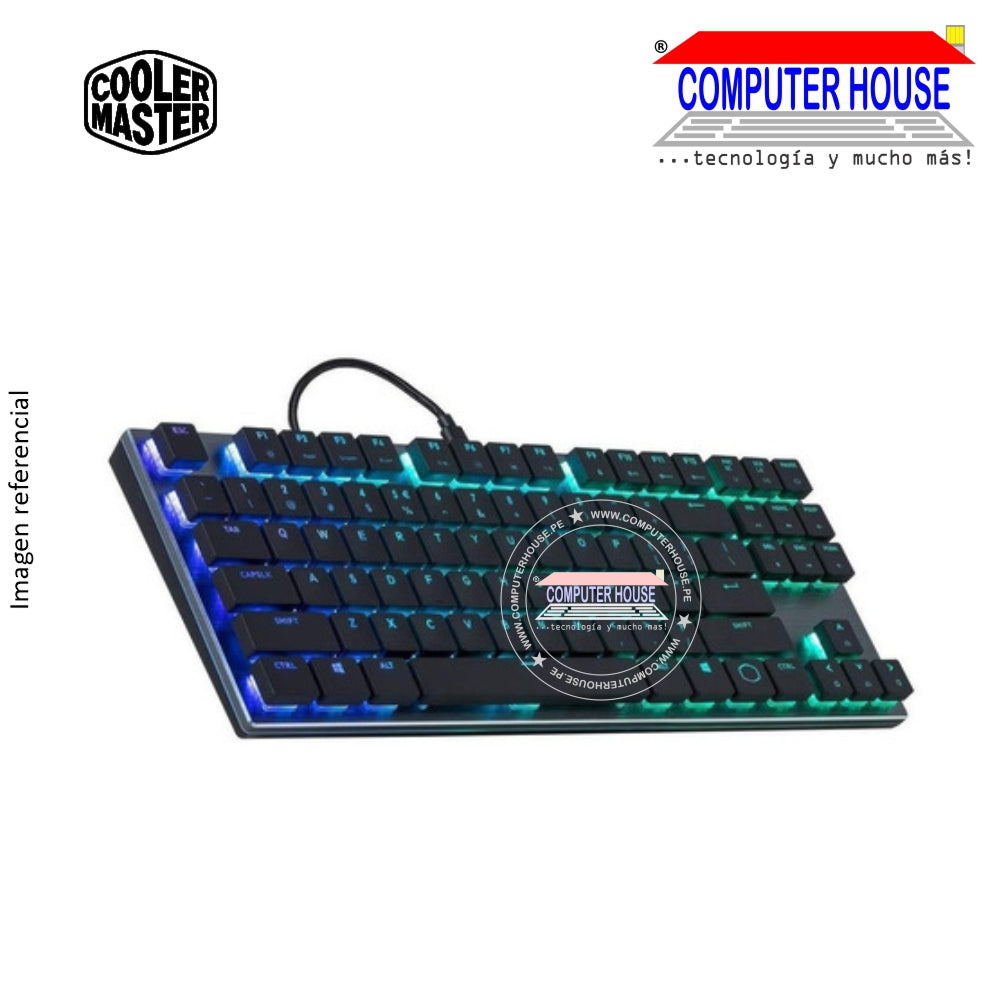 Teclado Mecánico COOLER MASTER SK630, Switch Cherry MX RGB Low Profile, 80%, Iluminación RGB, Alámbrico USB.