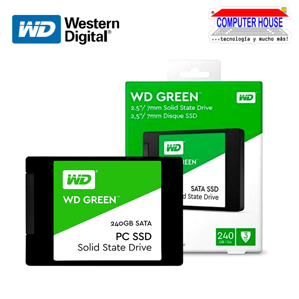 Western Digital 240GB Green 2.5" SATA SSD (Max Read 545MB/s, Max Write 430MB/s)