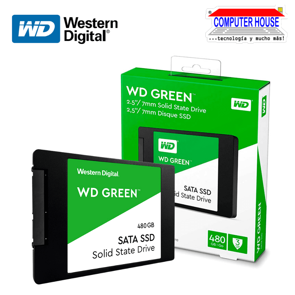 Disco Sólido 480GB WESTERN DIGITAL GREEN SSD 2.5